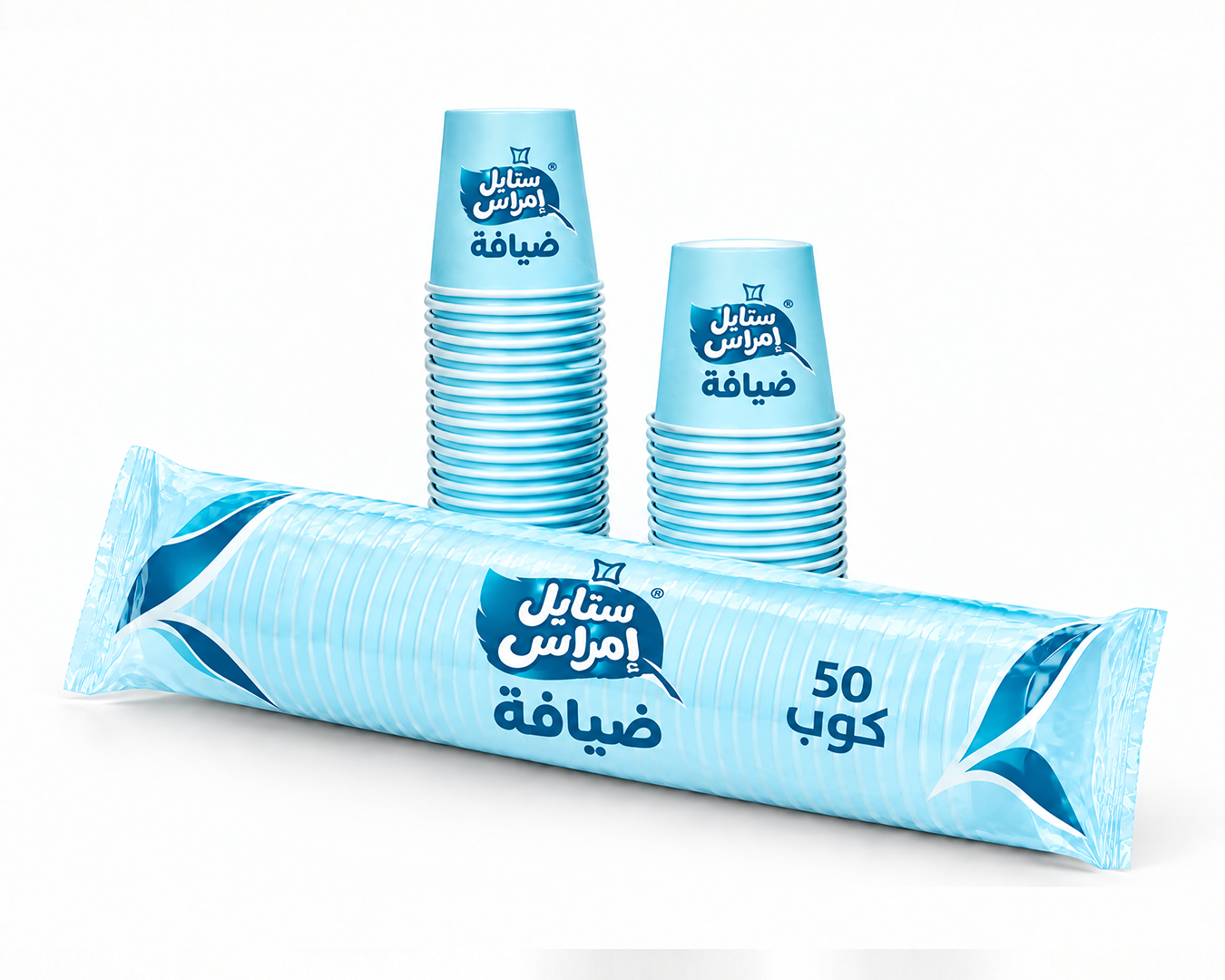 أكواب ضيافة الورقية — كرتون 1000 كوب